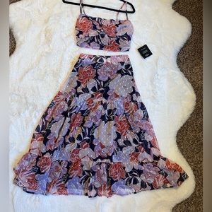 Lulus floral 2 piece set womens XS